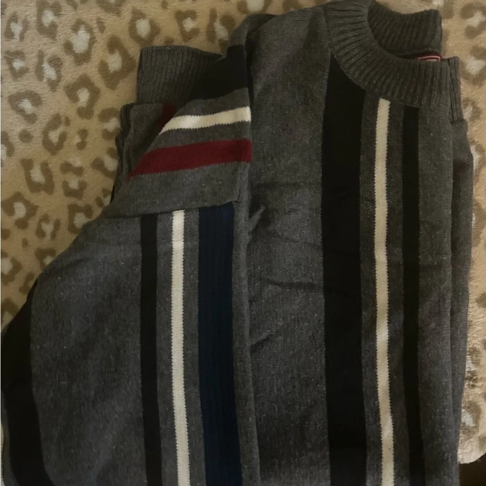 Men’s Chaps Multicolor Striped Crewneck Sweater - Picture 5 of 9